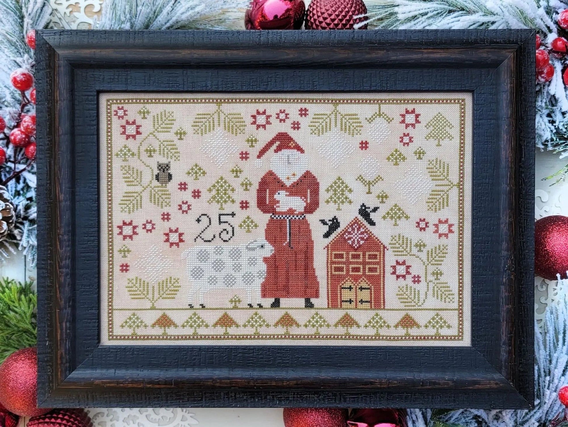 Santa and the Wool Makers pattern by Kathy Barrick and Hello from Liz Matthews