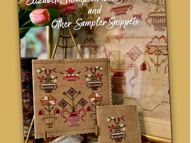 Elizabeth Thompson 1840 Scissor Case & other Sampler Snippets by Red Barn Samplers