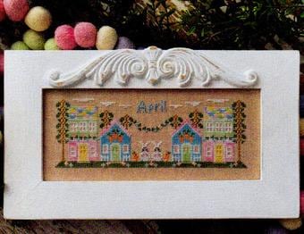 April Mini Village pattern by Country Cottage Needleworks