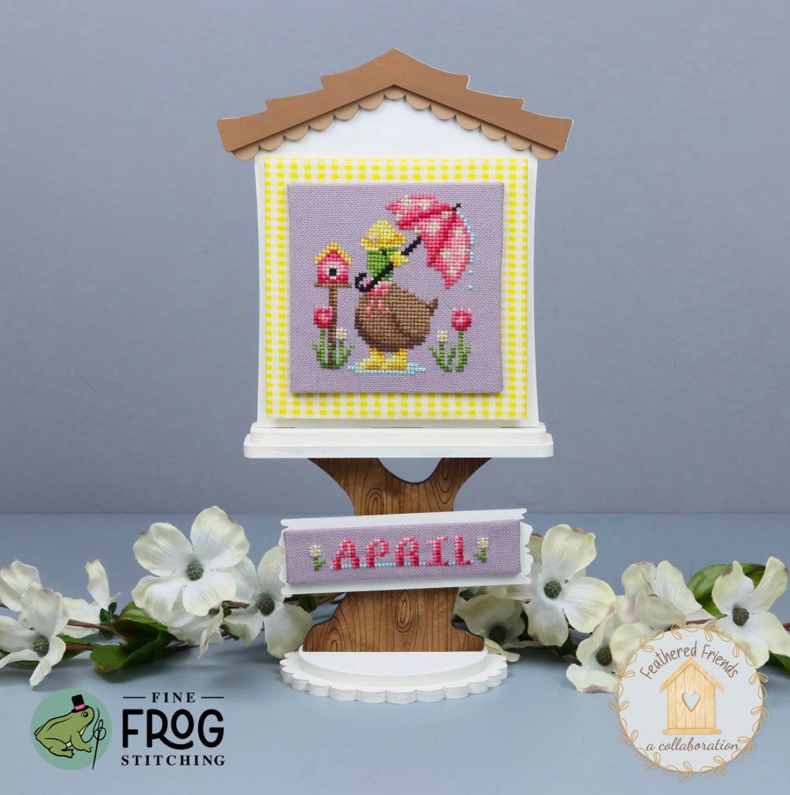 Feathered Friends: April pattern by Fine Frog Stitching