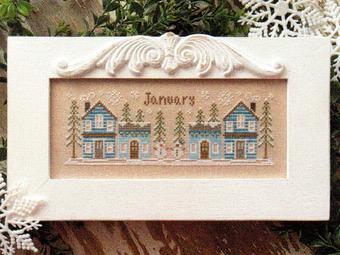 January Mini Village pattern by Country Cottage Needleworks