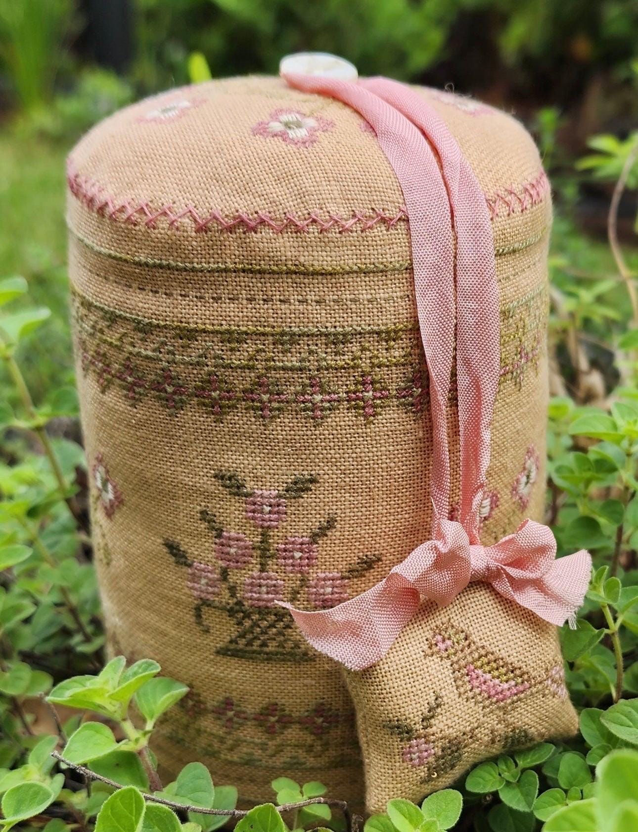 Lenten Rose Drum pattern by Samplers Not Forgotten
