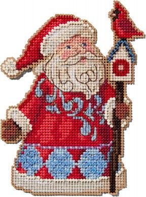 Santa and Cardinal Birdhouse Mill Hill Kit by Jim Shore