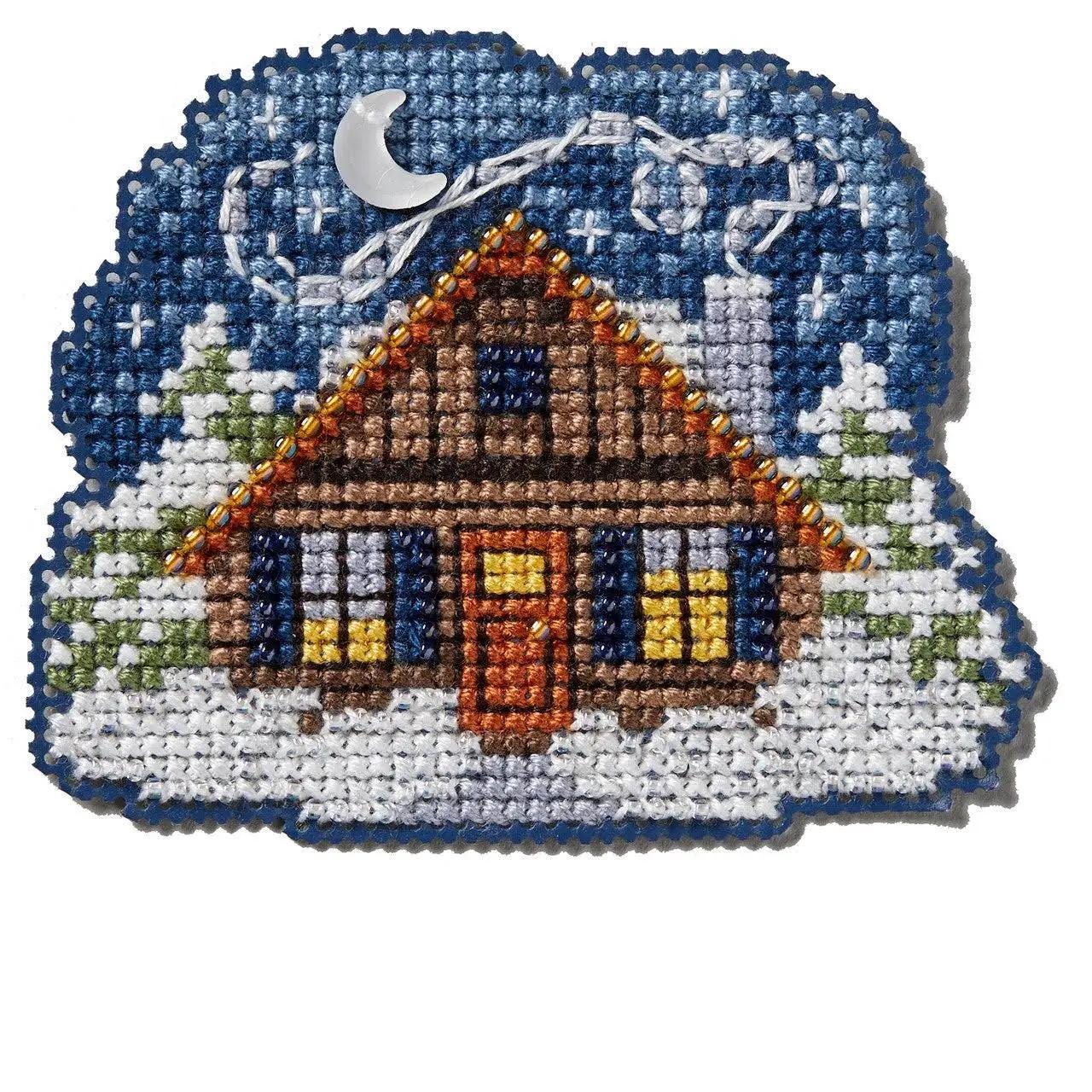 Cozy Cabin Mill Hill Kit Winter Holiday Seasonal Ornament