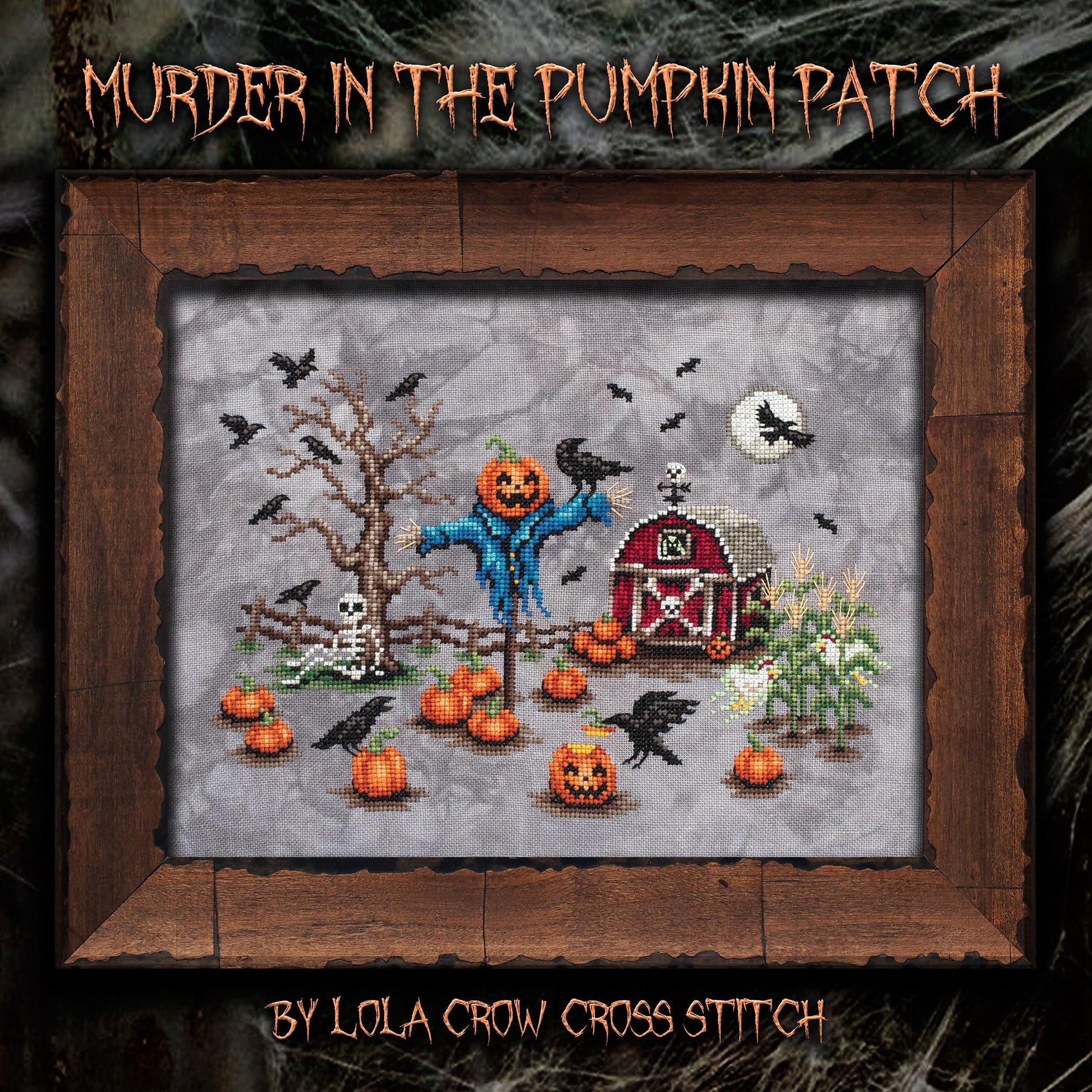 Murder in the Pumpkin Patch pattern by Lola Crow Cross Stitch