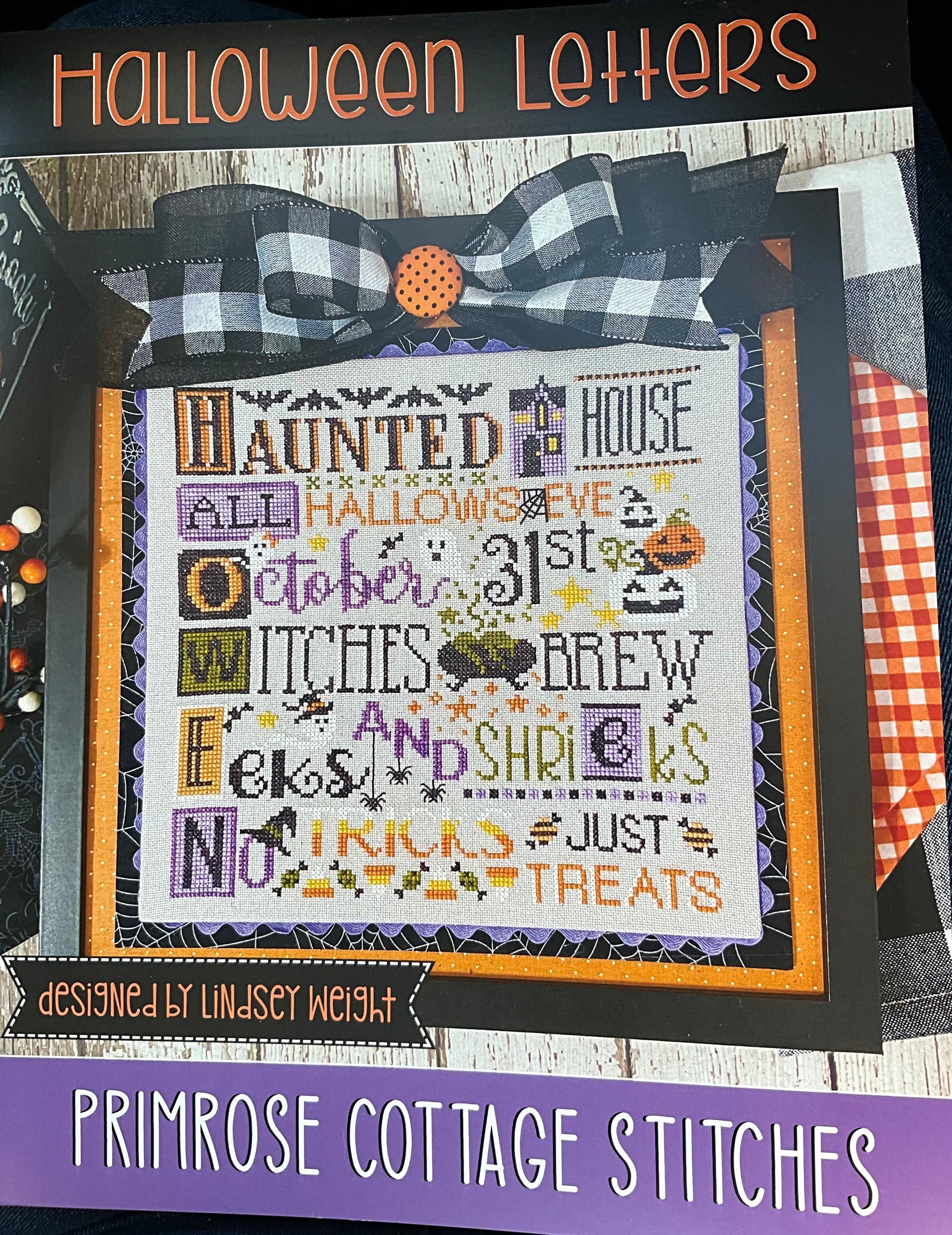 Halloween Letters pattern by Primrose Cottage Stitches