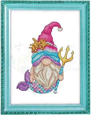 Gnome Mermaid pattern by Grille point de croix