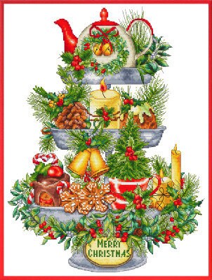 Christmas tiered 2022 pattern by Les petites croix de Lucie