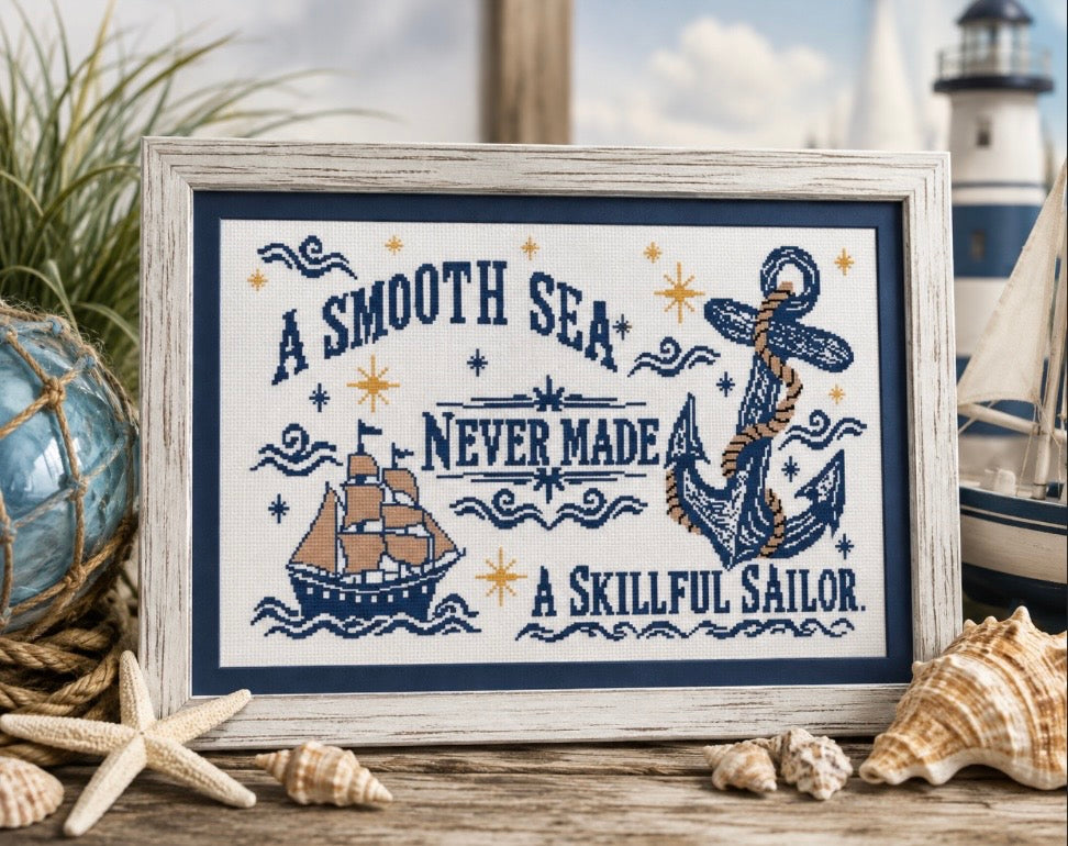 Smooth Sea pattern by Salty Stitcher Designs