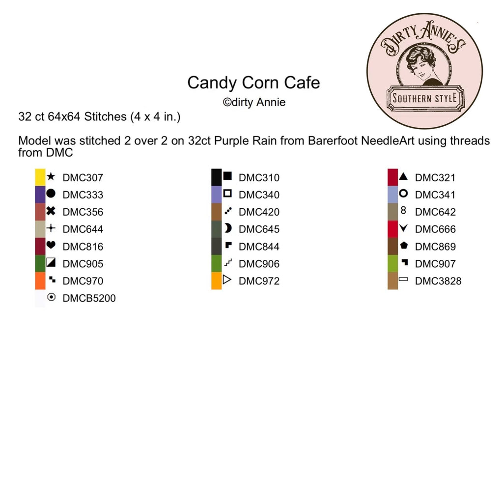 Candy Corn Cafe pattern by Dirty Annie’s Southern Style