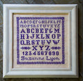 Suzanne Lyon reproduction sampler pattern by Sambrie Stitches