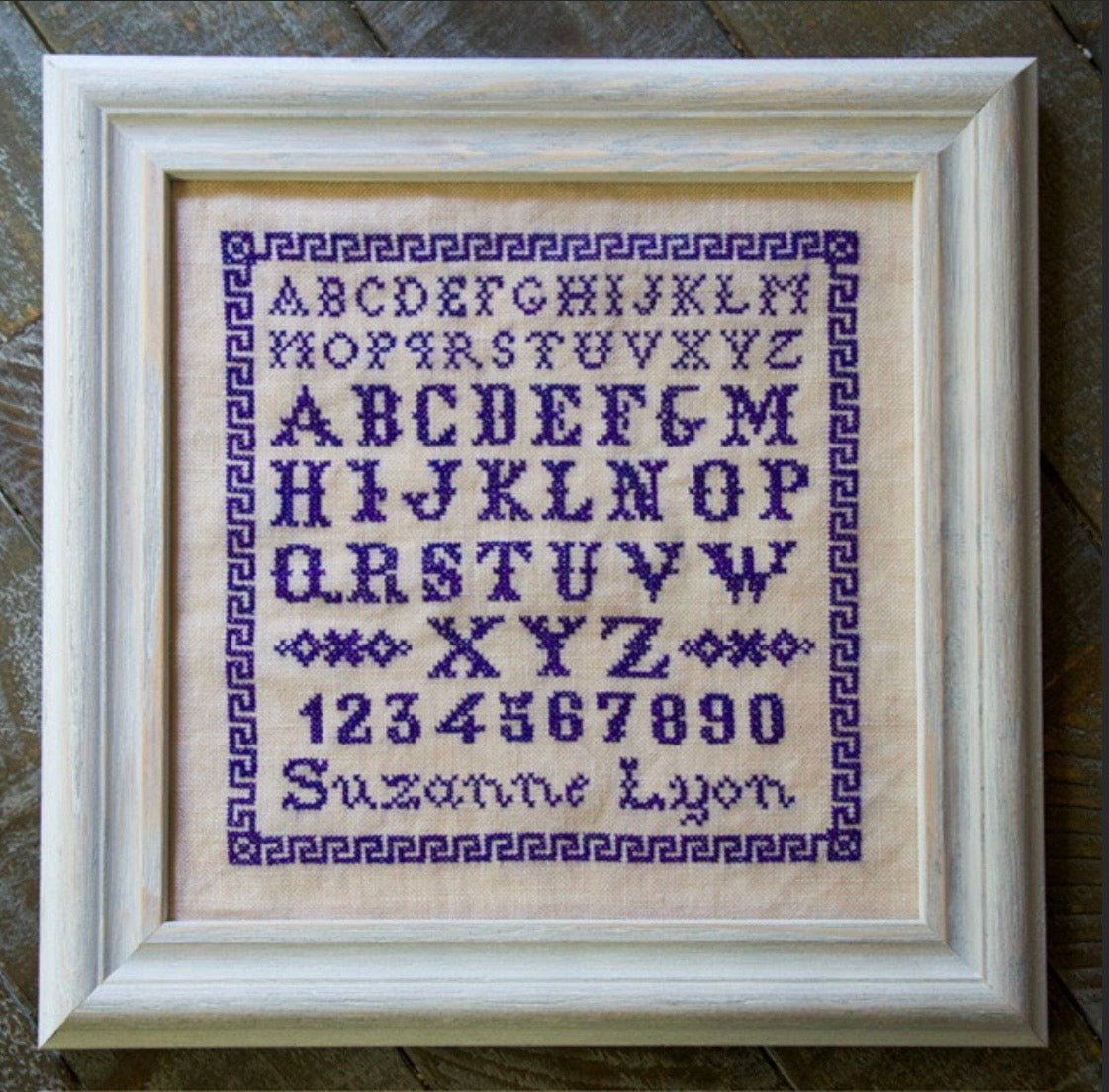 Suzanne Lyon reproduction sampler pattern by Sambrie Stitches