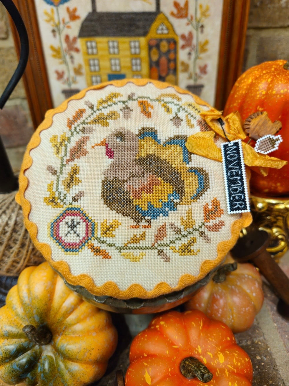 Pin Drum Shorties Month #11  Turkey pattern by Quaint Rose Needlearts