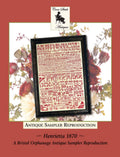 Henrietta 1870 a Bristol Orphanage Sampler Antique Reproduction pattern by Cross Stitch Antiques