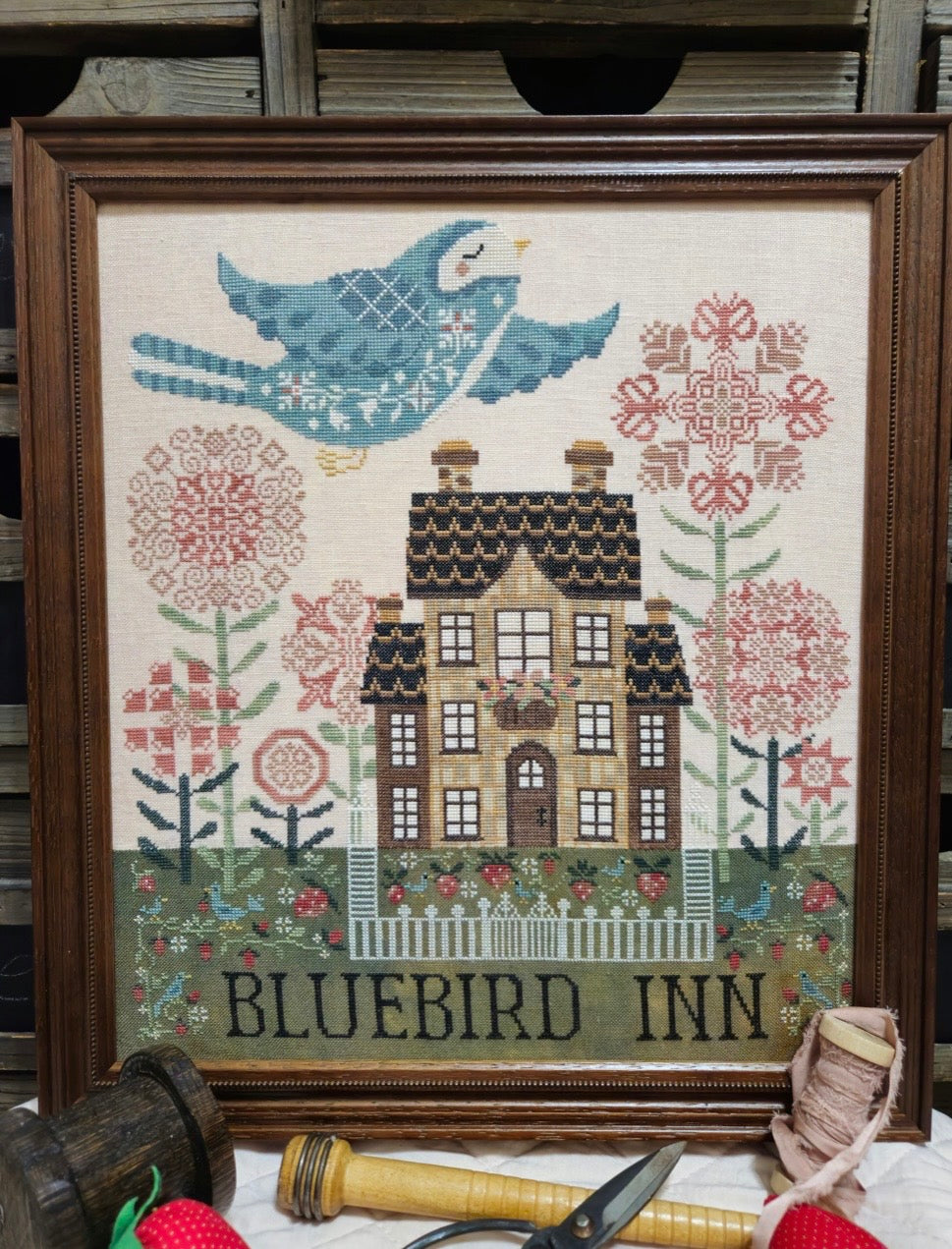 Bluebird Inn pattern by Quaint Rose Needlearts
