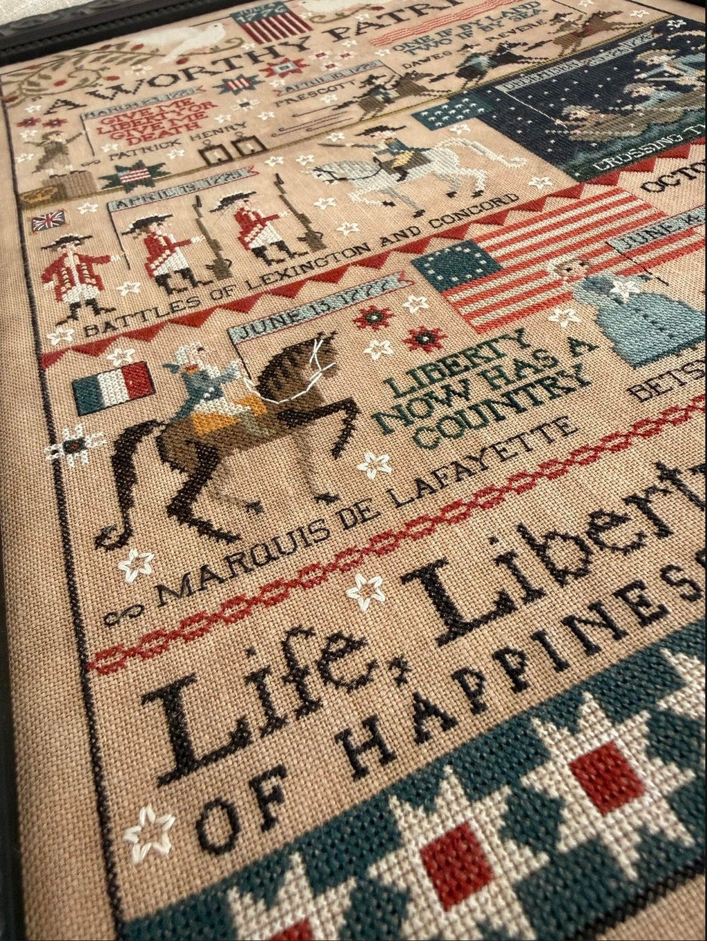 A Worthy Patriot pattern by Plum Street Samplers