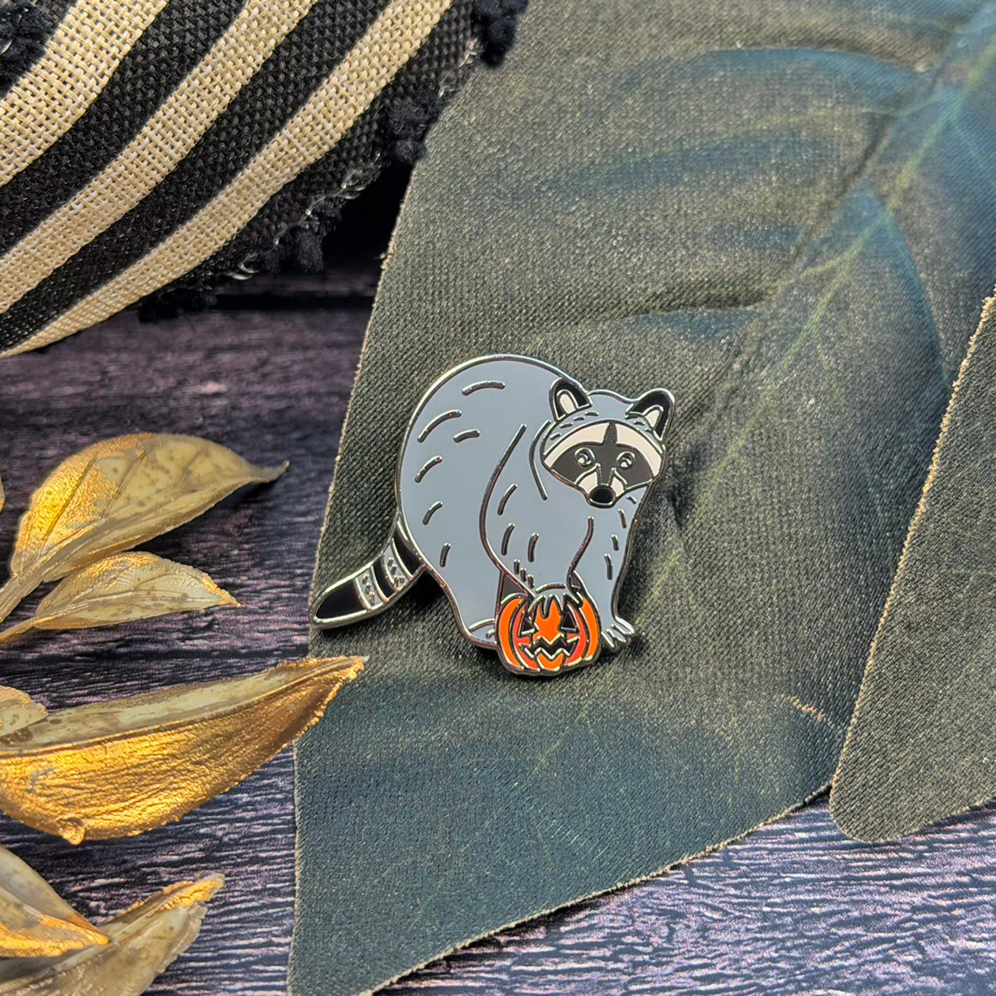 Raccoon Needleminder by The Stitch Crypt