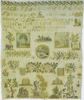 Weeping Willow & Rose Sampler pattern by 1884 Stitchery Designs