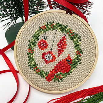 Cardinal Wreath by Tiny Modernist