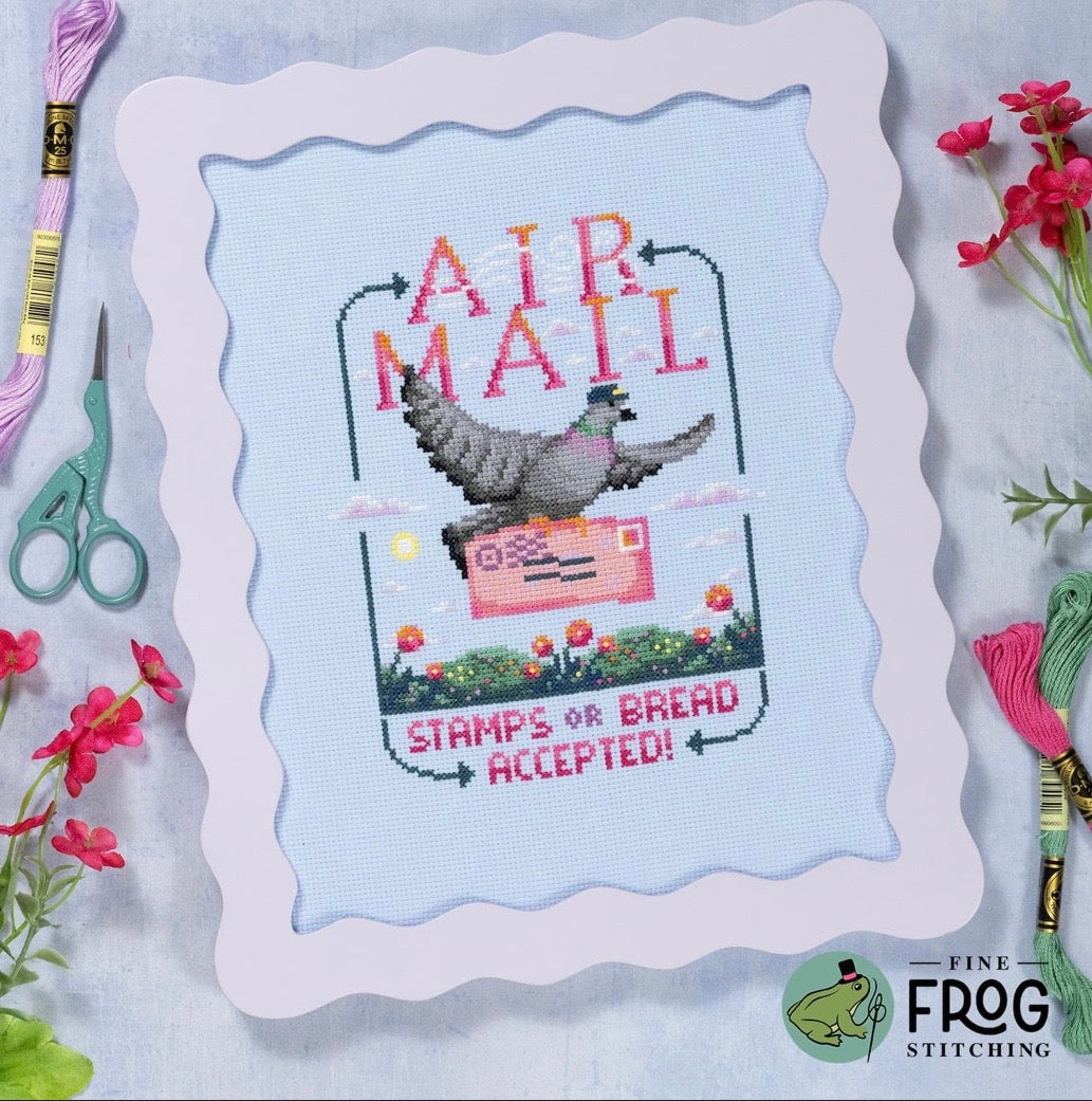 Air Mail pattern by Fine Frog Stitching