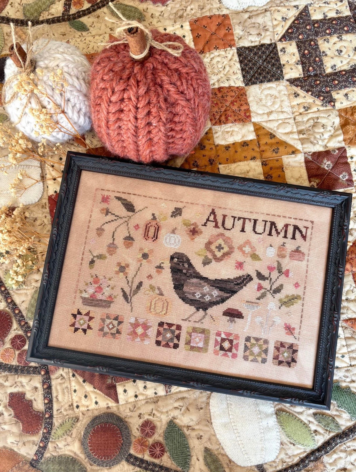 Autumn Blackbird pattern by Blueberry Ridge Designs