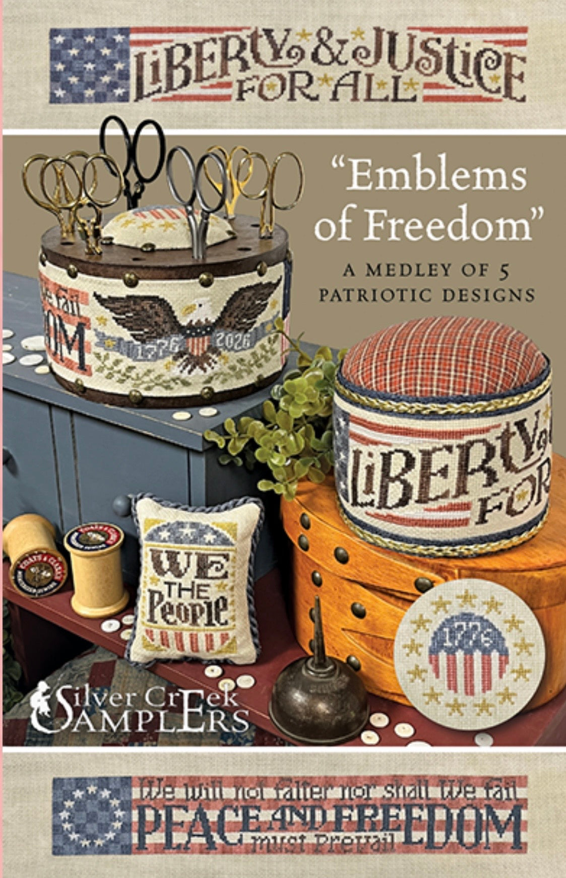 Emblems of Freedom pattern by Silver Creek Samplers