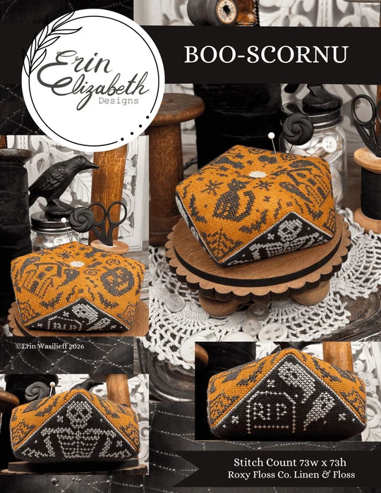 Boo-Biscornu pattern by Erin Elizabeth