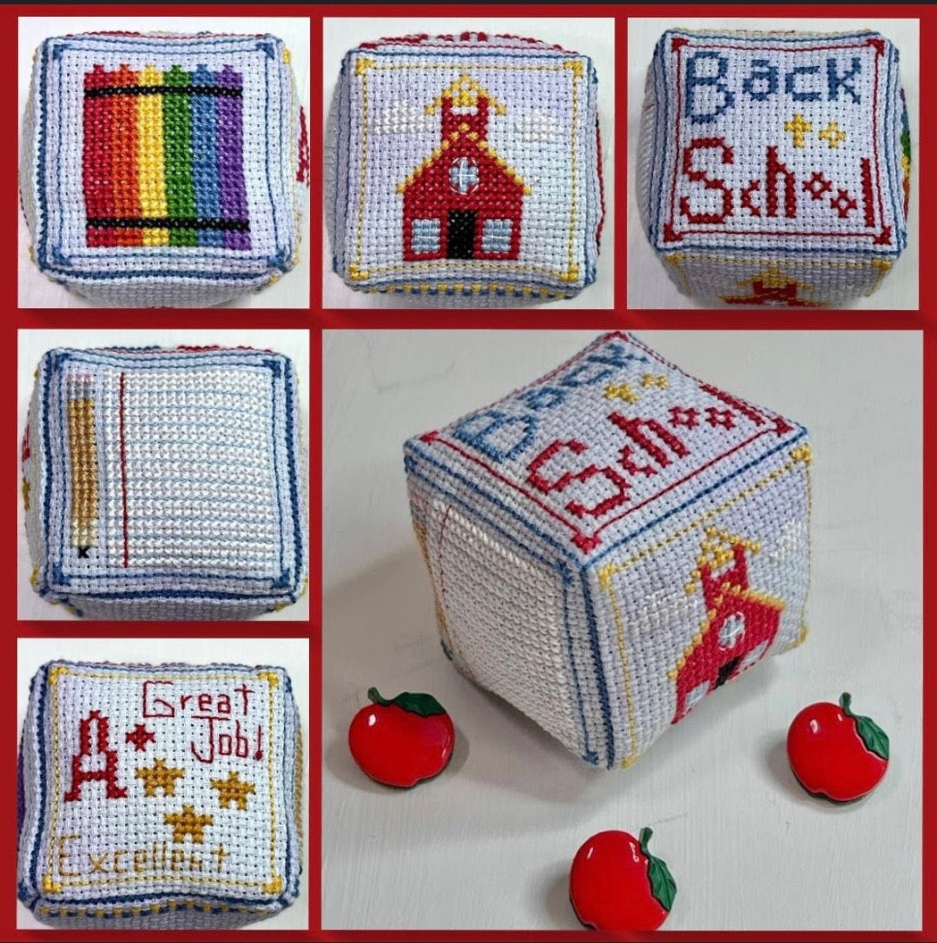 Back to School - Small Cube Series pattern by Ladybug Stitches
