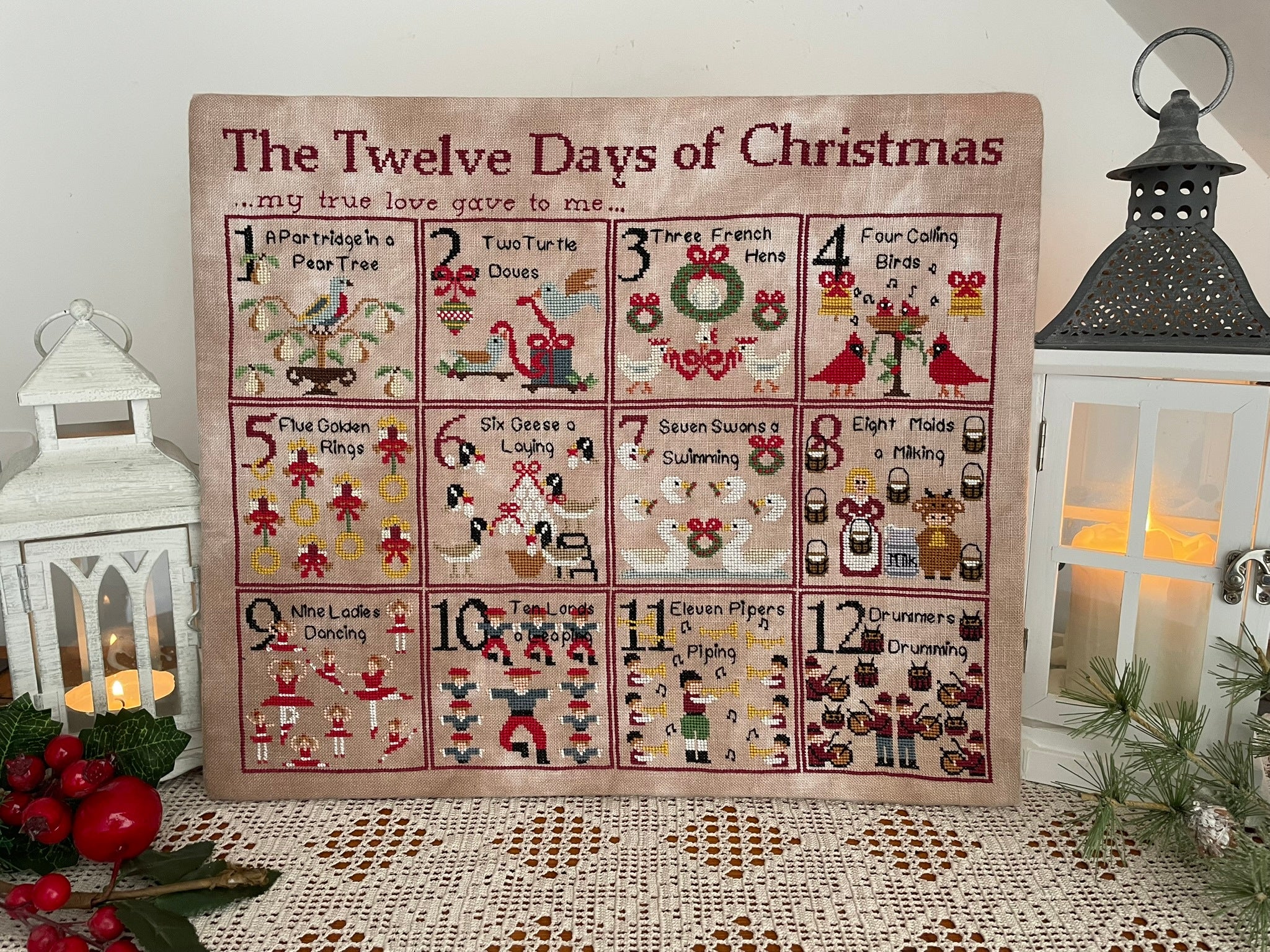 My true Love gave to me…
Twelve Days of Christmas pattern by Mani Di Donna