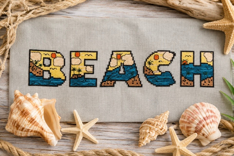 The Beach pattern by Salty Stitcher Designs