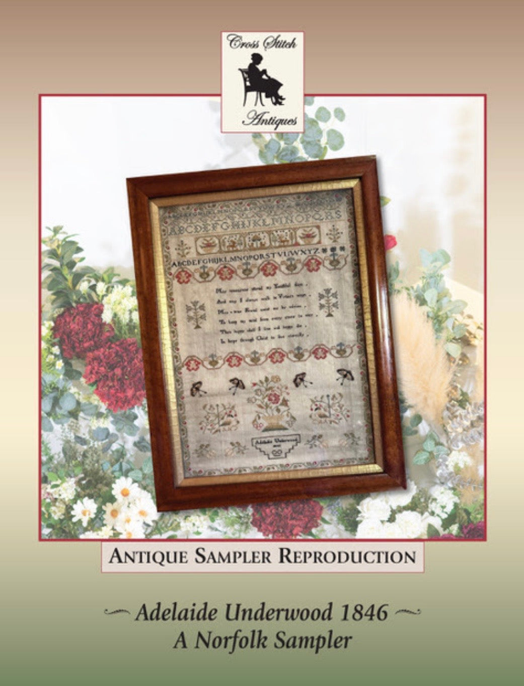 Adelaide Underwood 1846 reproduction sampler by Cross Stitch Antiques