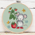 Strawberry Mouse Mini 1 pattern by Artmishka Cross Stitch