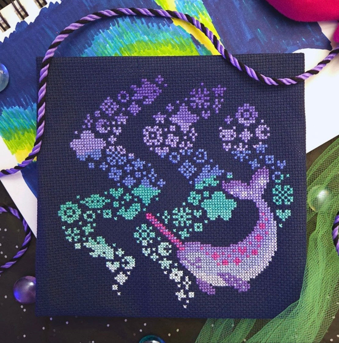 Candypop Narwhal pattern by BAD Stitch