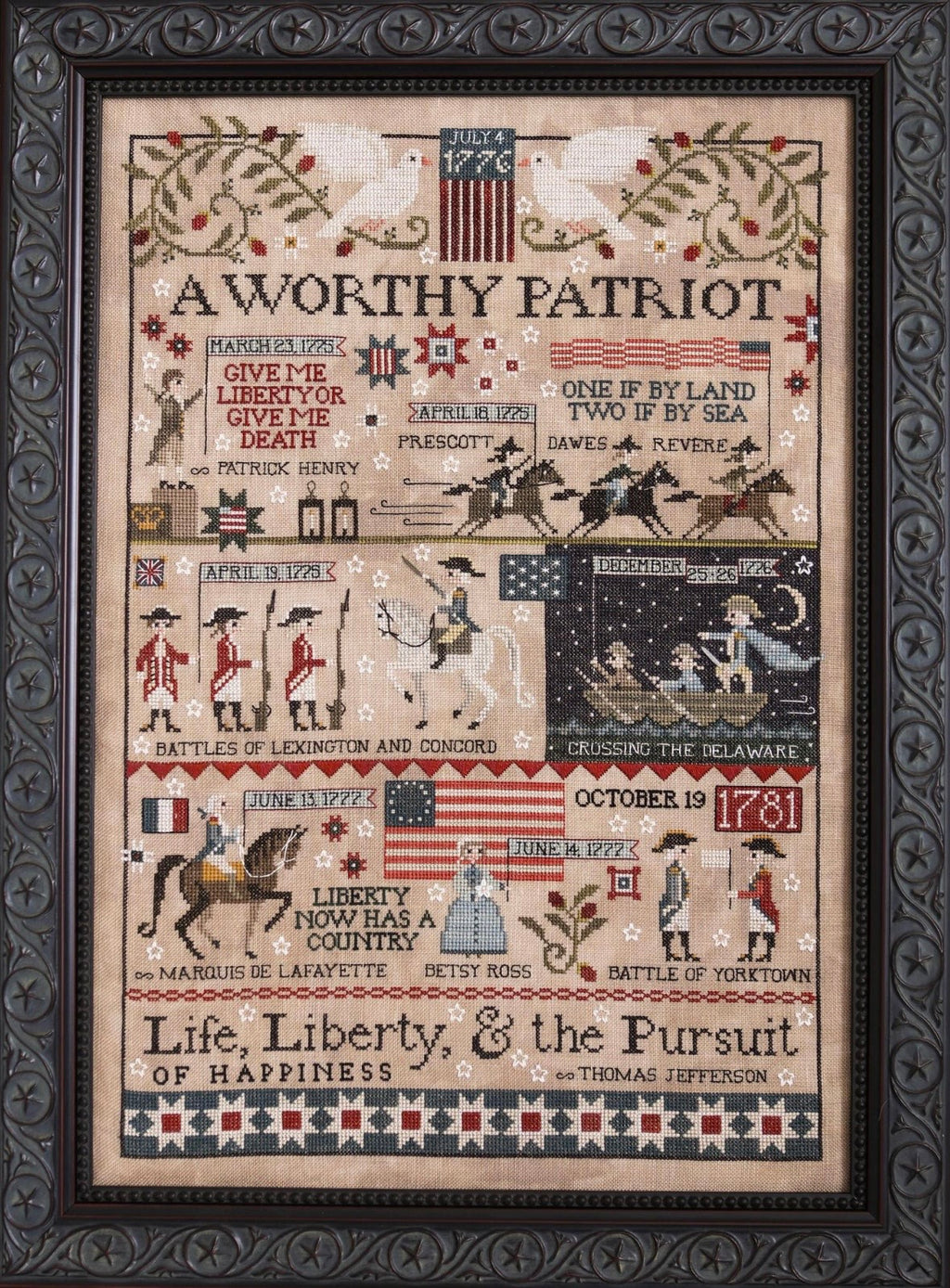 A Worthy Patriot pattern by Plum Street Samplers