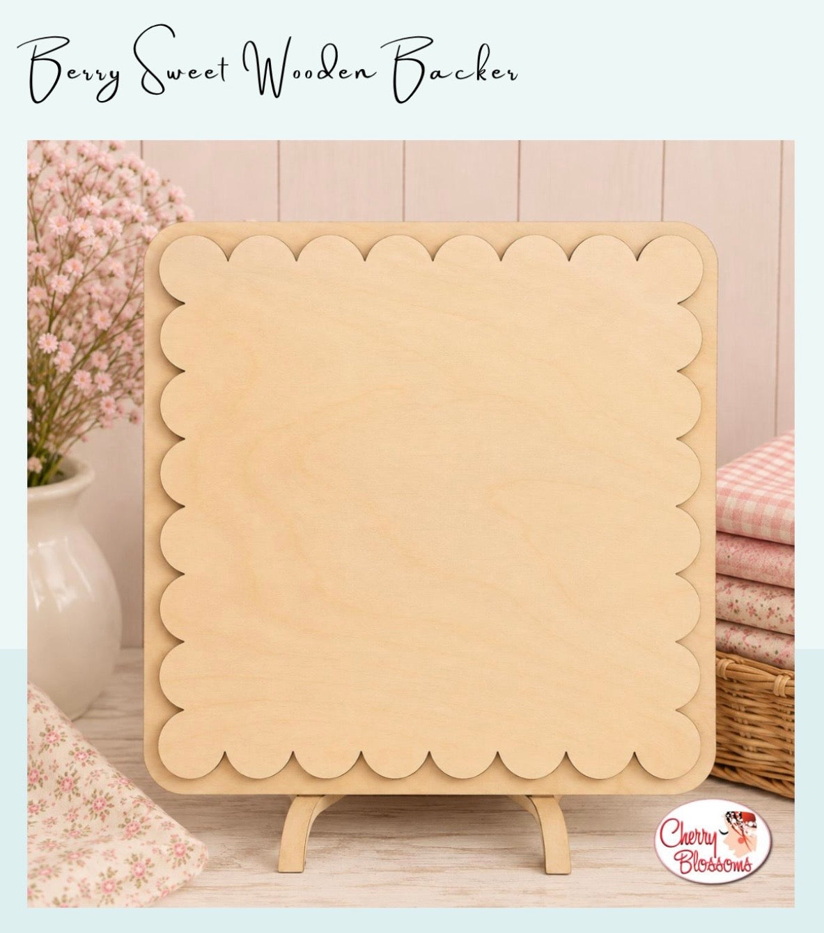 Berry Sweet Wooden Backer by Cherry Blossoms