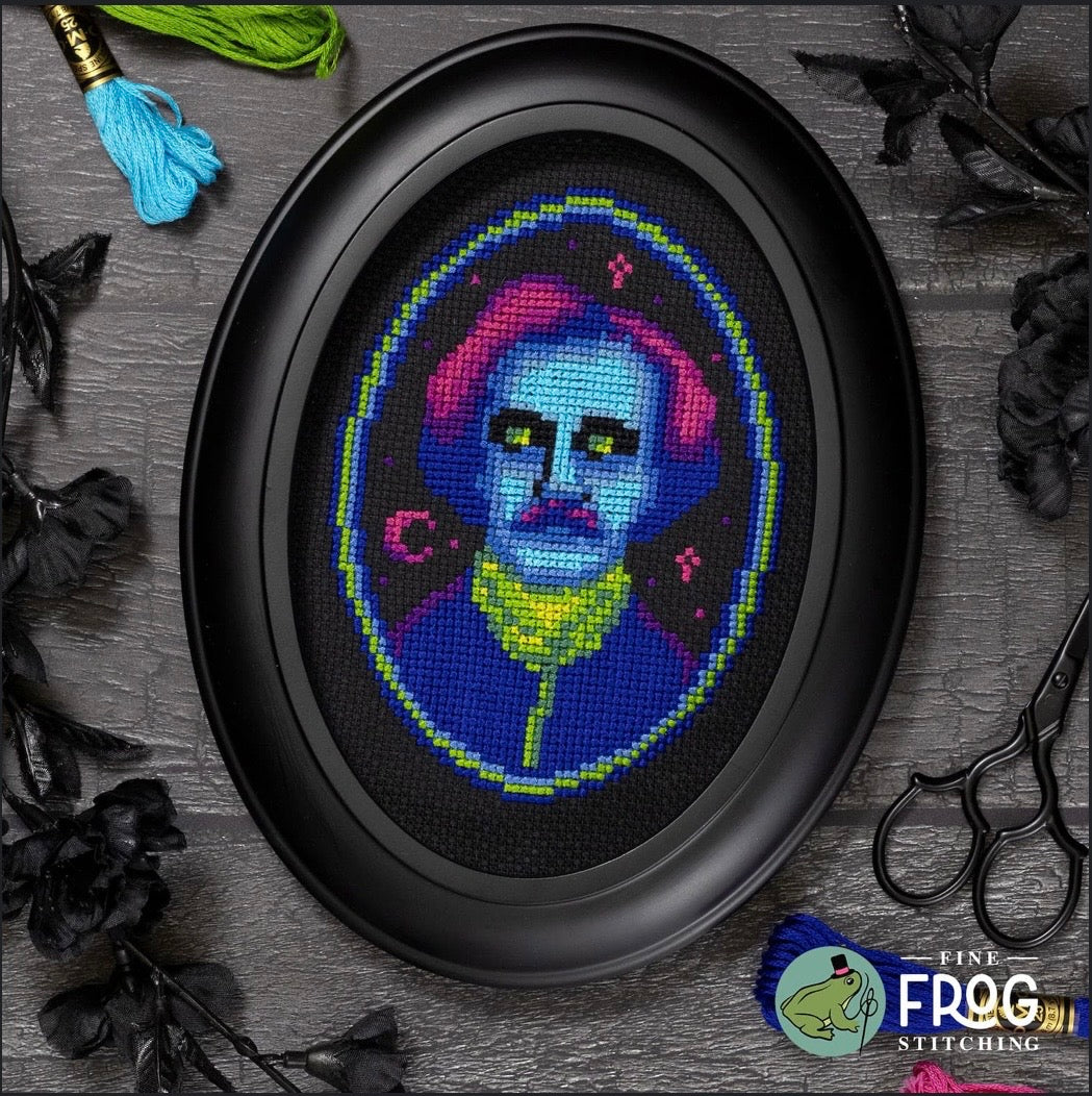 Edgar Allan Glow pattern by Fine Frog Stitching
