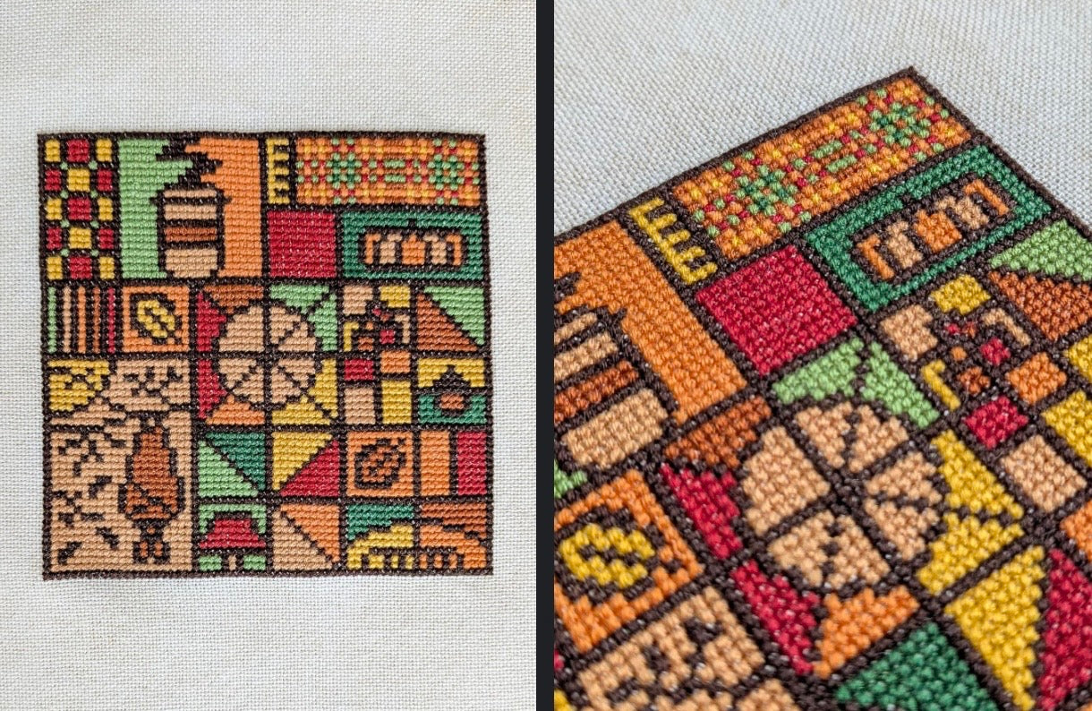 Fall Mosaic pattern by Shaded Stitchery