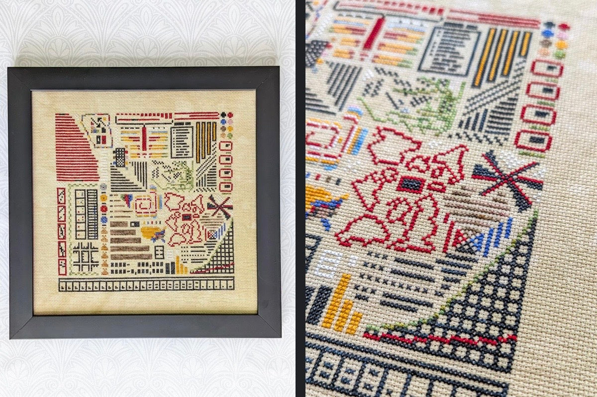 Data Portraits in Paris Deux pattern by Shaded Stitchery