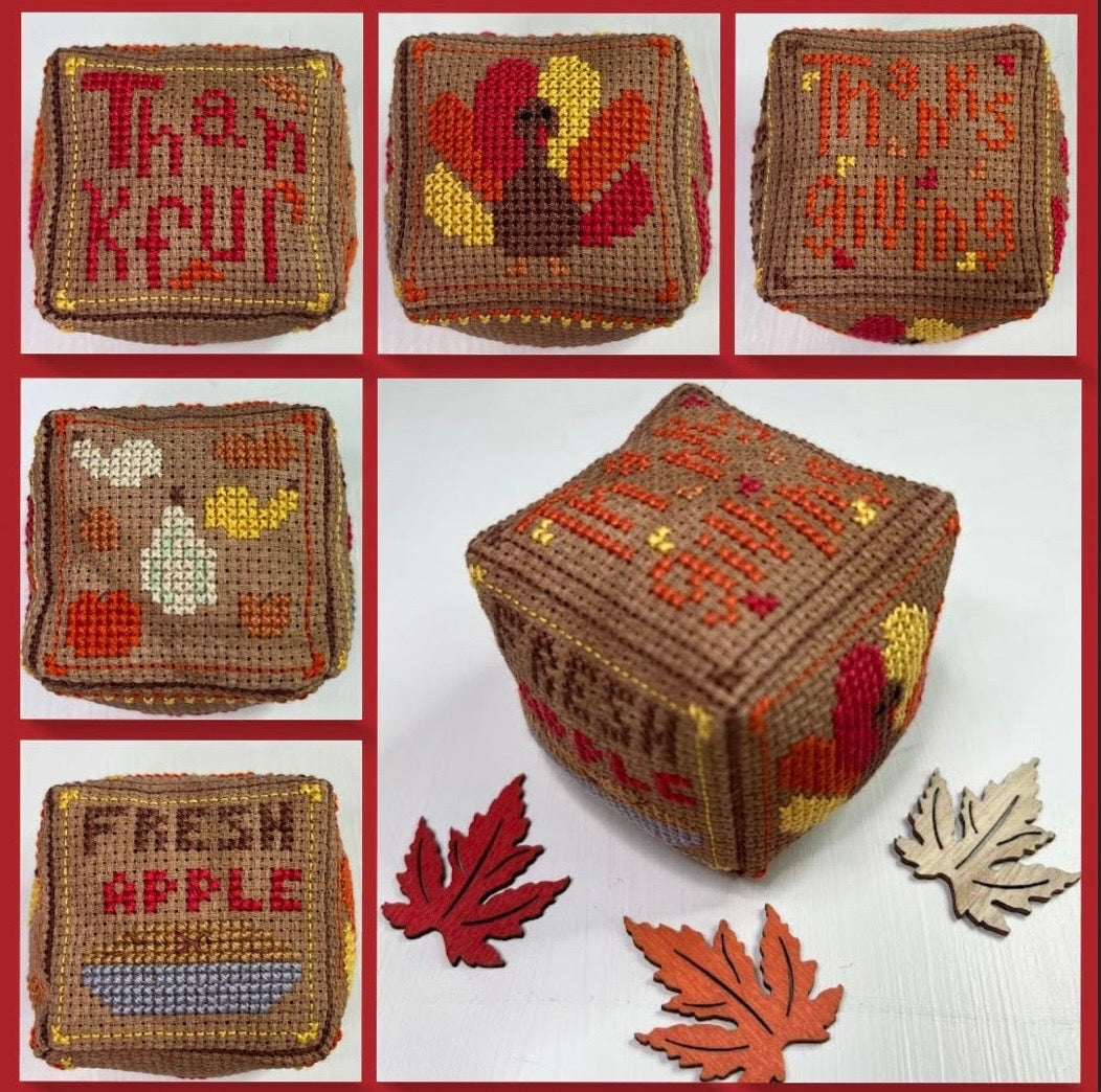 Thanksgiving - Small Cube Series pattern by Ladybug Stitches
