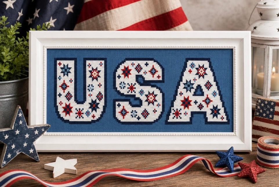 USA pattern by Salty Stitcher Designs