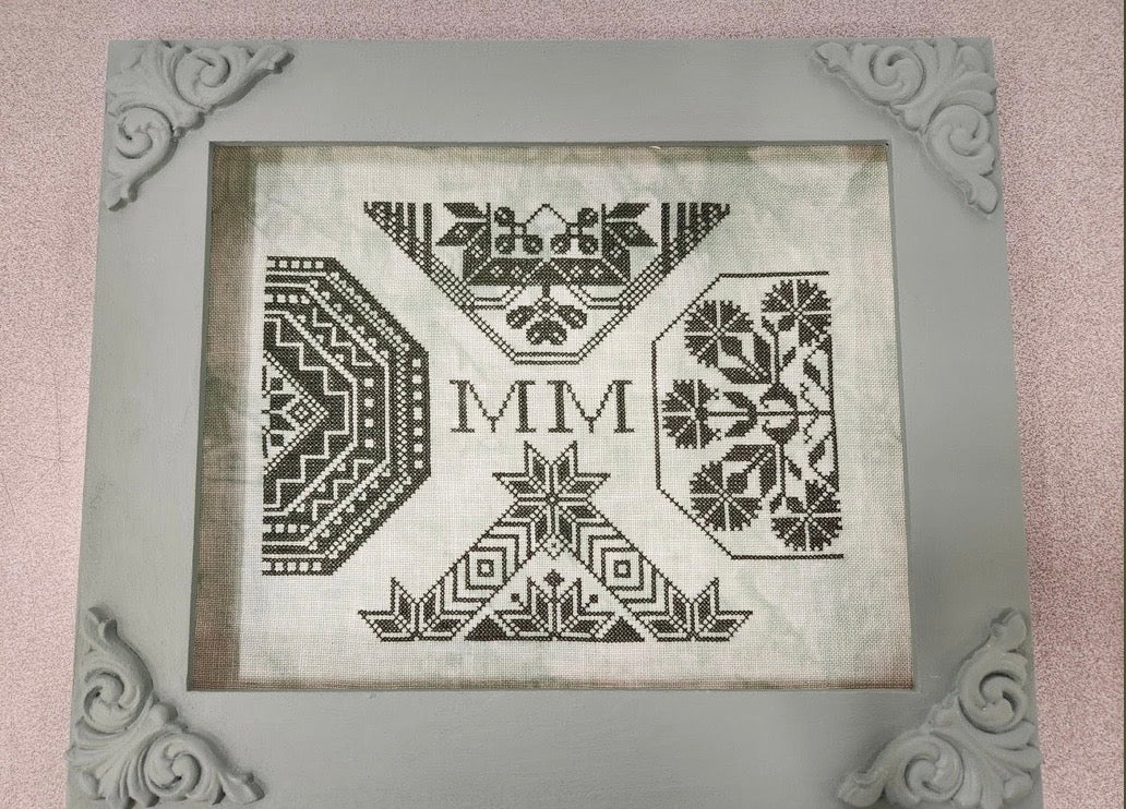 Initial Impression pattern by 1884 Stitchery Designs