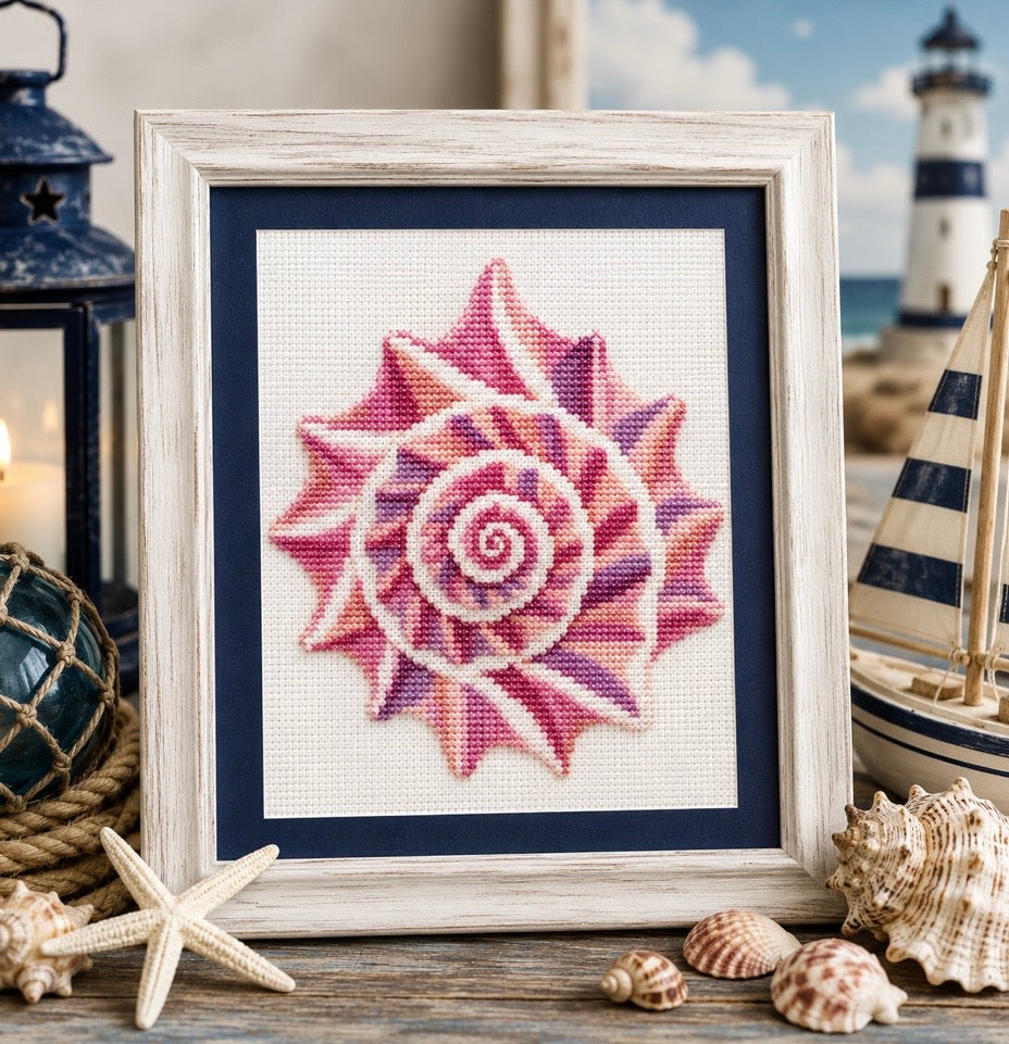 Conch Shell pattern by Salty Stitcher Designs