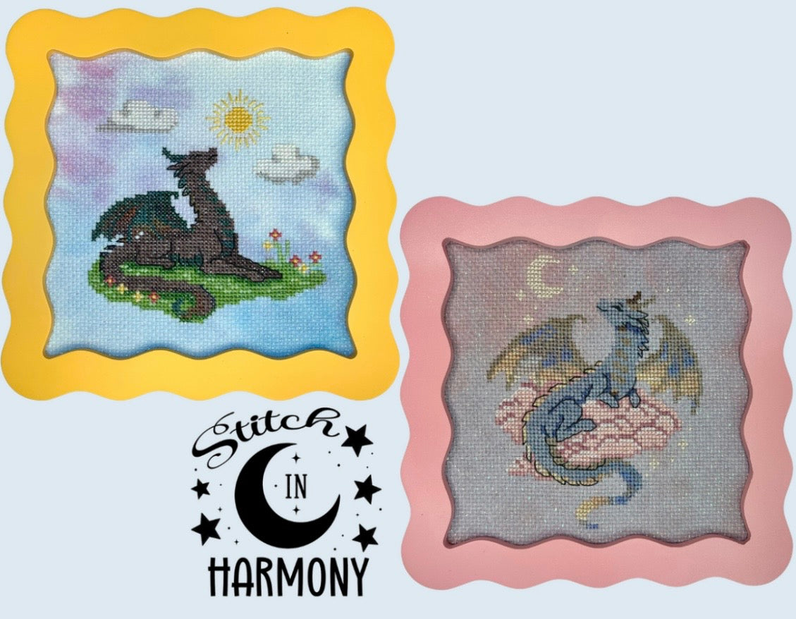 Dainty Dragons- Stitch in Harmony pattern by The Stitchin Kitten Designs