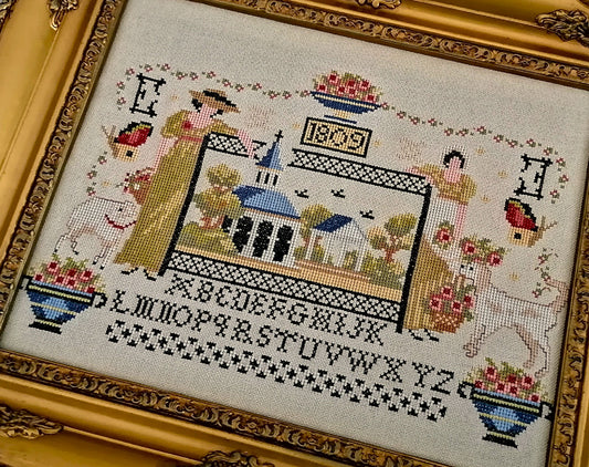 Two Sisters 1809 Sampler pattern by Twin Peak Primitives Pre-Order