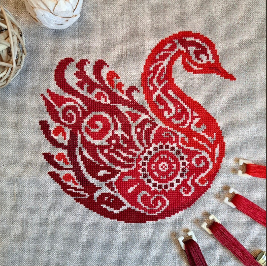 Swan pattern by Artmishka Cross Stitch