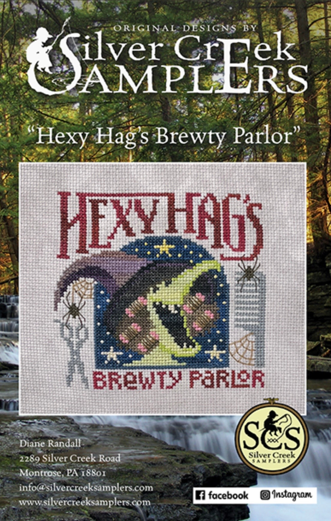 Hexy Hag’s Brewty Parlor pattern by Silver Creek Samplers