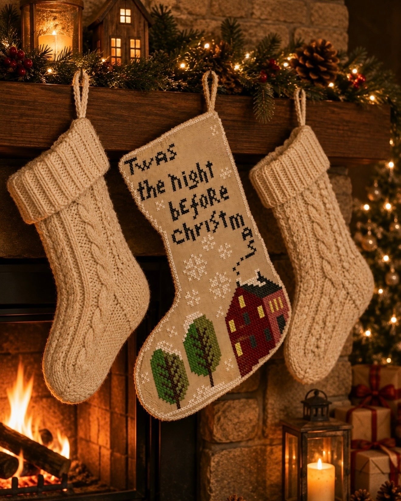 ‘Twas The Night stocking pattern by Romy’s Creations