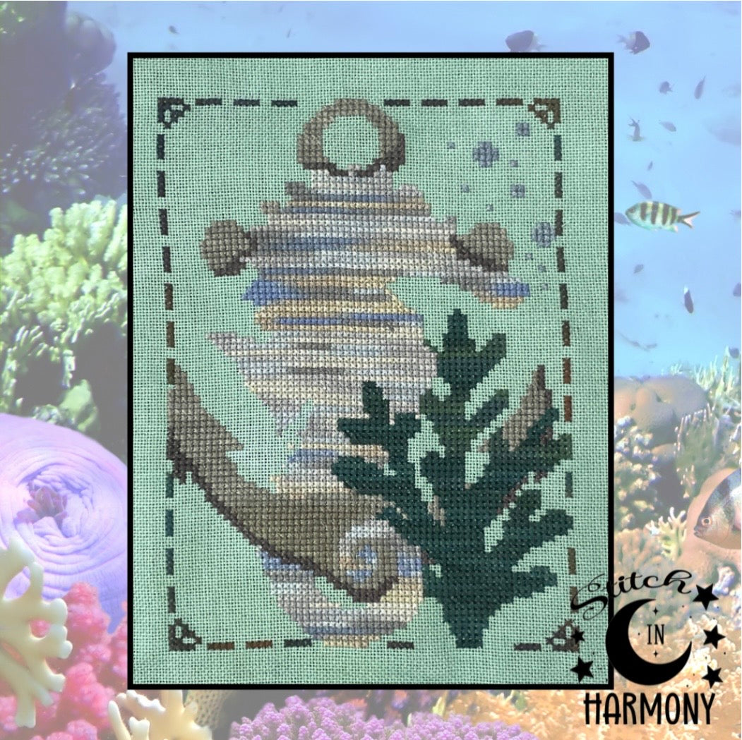 Reef Dancer "Stitched in Harmony" pattern by Barefoot NeedleArt