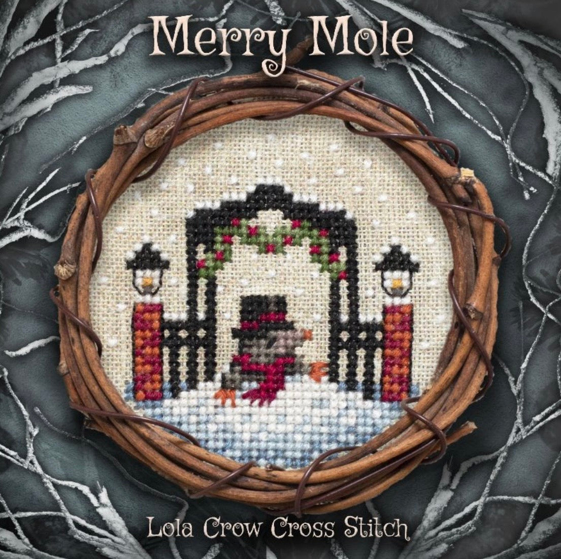 Merry Mole pattern by Lola Crow Cross Stitch
