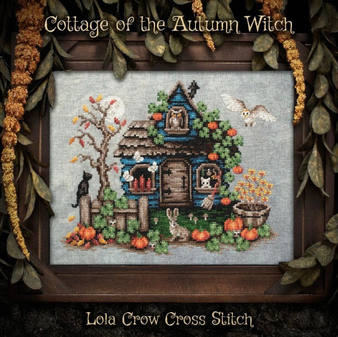 Cottage of the Autumn Witch pattern by Lola Crow Cross Stitch
